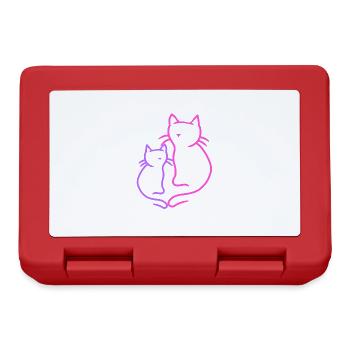 Retro Cats Vintage 90's 80's Cat Child Summer - Lunchbox - red - Front