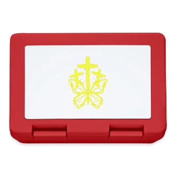 Crosses, Cross, Butterfly, Reincarnation, Jesus - Lunchbox - red - Front
