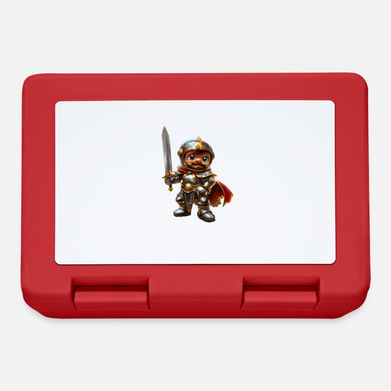 Knight Arthur #lovely toons - Lunchbox - red