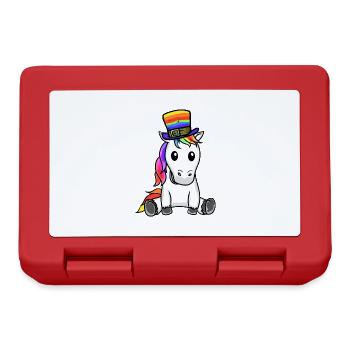 LGBT Rainbow Unicorn Rainbow Flag Gay Pride - Lunchbox - red - Front