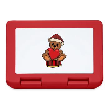 Nounours Père Noël Noël Ours en peluche Père Noël - Boîte à goûter - rouge - Devant