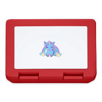 Baby Unicorn Unicorns Kids Child Toddlers - Lunchbox - red - Front