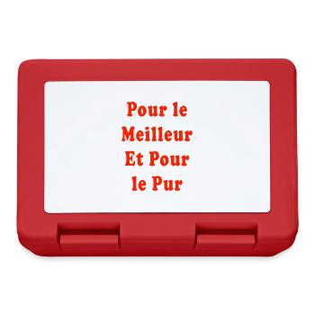 Pour le meilleur et pour le pur - Boîte à goûter - rouge - Devant