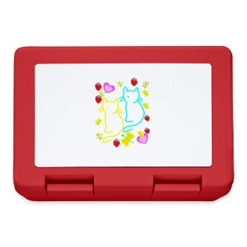 Summer Cats Cat Summertime - Lunchbox - red - Front