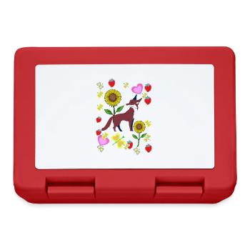 Années 80 Rétro Renard Renards Enfants Enfant Été - Boîte à goûter - rouge - Devant