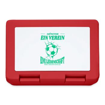 Münster Fußball Spruch Geschenk - Brotdose - Rot - Vorne