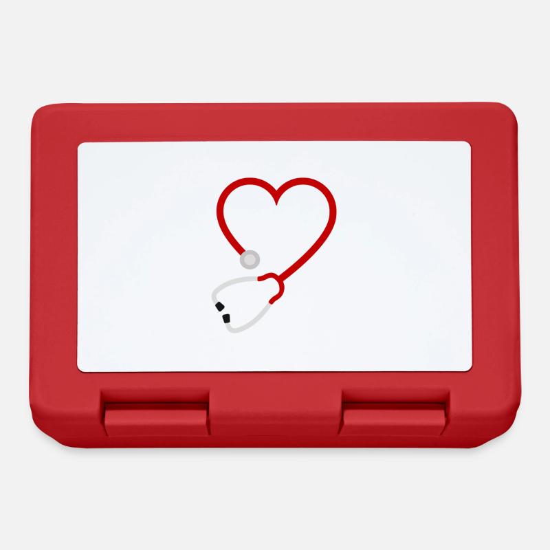 Stéthoscope I médecine cardiaque - Boîte à goûter - rouge