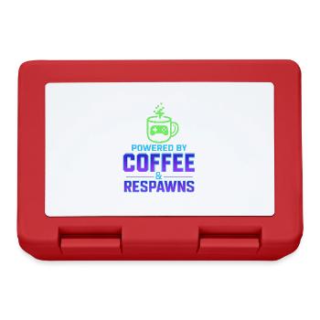 Powered by Coffee and Respawns - Brotdose - Rot - Vorne
