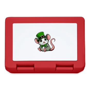 St. Patrick's Tag Süße Ratte - Brotdose - Rot - Vorne