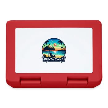 Sunset in Punta Cana: Beach and palm trees - Lunchbox - red - Front
