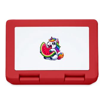 Unicorn Watermelon Summer Design - Lunchbox - red - Front