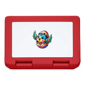 Easter Parrot Hatches from Egg - Lunchbox - red - Front