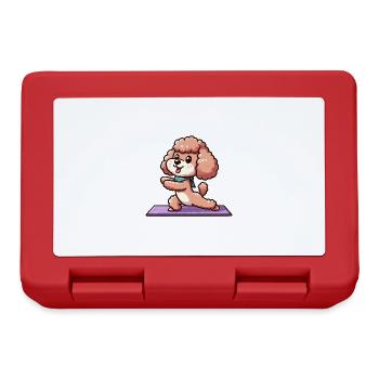 Poodle Yoga Exercises Meditation Training - Lunchbox - red - Front