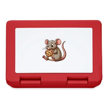 Biscuit mignon à grignoter la souris - Boîte à goûter - rouge - Devant