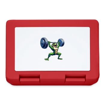 Entraînement de fitness avec haltères d’haltérophilie grenouille - Boîte à goûter - rouge - Devant