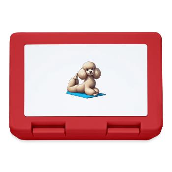 Gymnastique de yoga caniche chien - Boîte à goûter - rouge - Devant