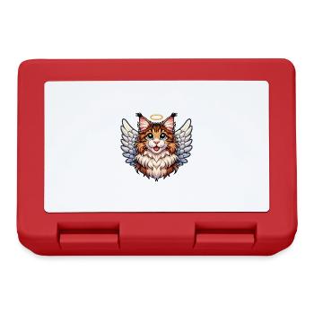 Chat ange Maine Coon avec ailes - Boîte à goûter - rouge - Devant