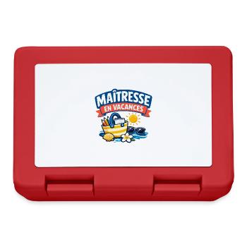 Maîtresse en Vacances Cadeau Été - Boîte à goûter - rouge - Devant