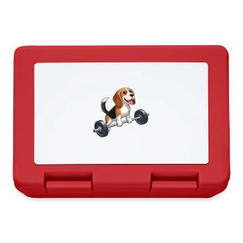 Beagle Haltérophilie Entraînement Force - Boîte à goûter - rouge - Devant