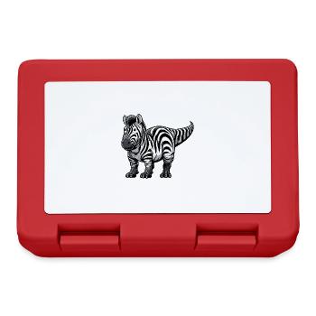 Brontosaurier-Zebra Fusion: Fantastisches - Brotdose - Rot - Vorne