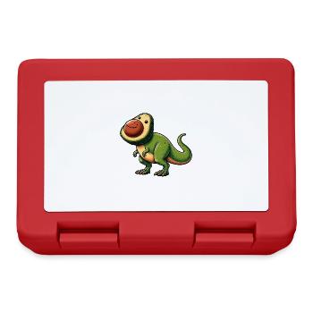 Dino T-Rex Avocado Mythical Creature - Lunchbox - red - Front