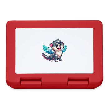 Otter as angel with wings Water rat - Lunchbox - red - Front