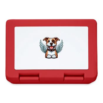 Pitbull Chien Angel Wings Halo - Boîte à goûter - rouge - Devant