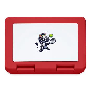 Zebra Tennis Players Tennis Club Tennis Match - Lunchbox - red - Front