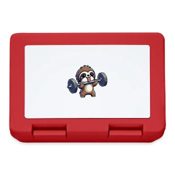 Sloth Strength Training: Dumbbells & Bench Press - Lunchbox - red - Front