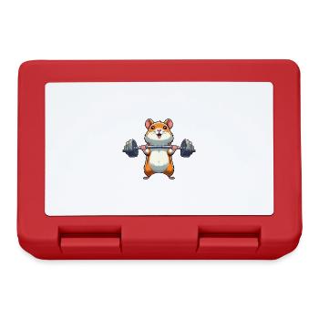 Hamster Power Training: Dumbbell Lifts in the - Lunchbox - red - Front