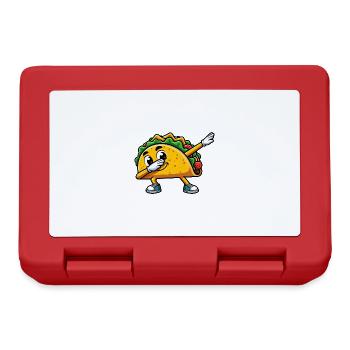 Taco Dabbing Fast Food Fun - Lunchbox - red - Front