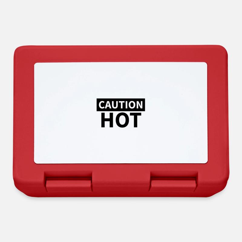 ATTENTION HOT Noir - Boîte à goûter - rouge