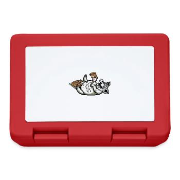 Pig Sow Pizza Pizza Lover Whimsical Funny - Lunchbox - red - Front