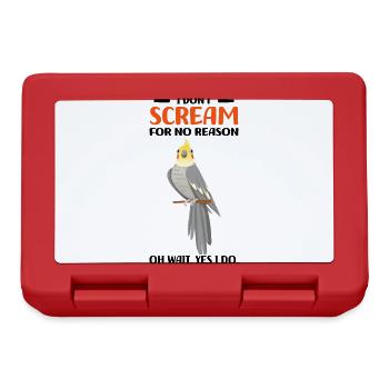 Cockatiel - Lunchbox - red - Front