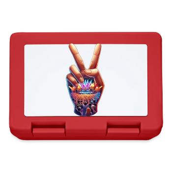 Peace Hand with Concert Presentation - Lunchbox - red - Front