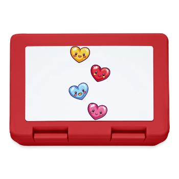 Colorful Hearts Symbol Heart - Lunchbox - red - Front