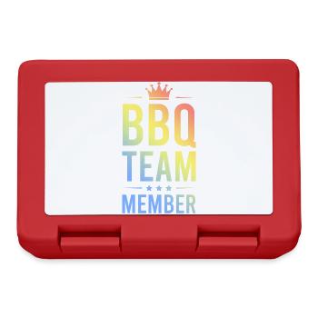 Équipe de barbecue colorée - Boîte à goûter - rouge - Devant