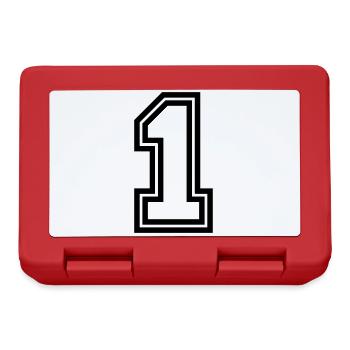 1 Zahl symbol - Brotdose - Rot - Vorne