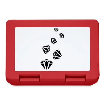 Diamond Icon Silhouette - Lunchbox - red - Front