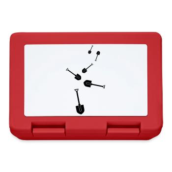 Shovel icon silhouette - Lunchbox - red - Front