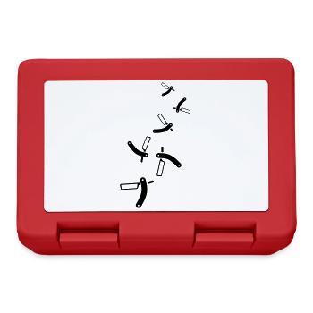 Shave Barber logo icon - Lunchbox - red - Front