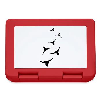 Bull Skull Cow - Lunchbox - red - Front