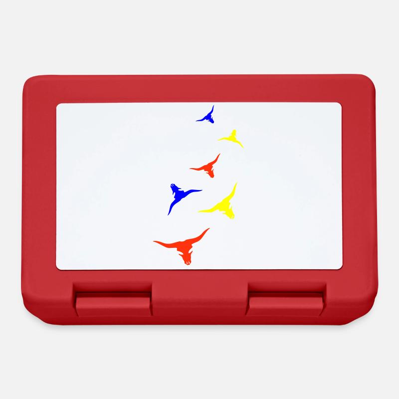 Bull Skull Cow - Lunchbox - red