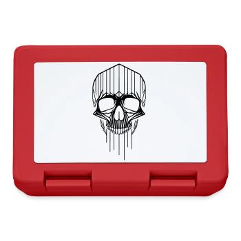 Skeleon Skull - Lunchbox - red - Front