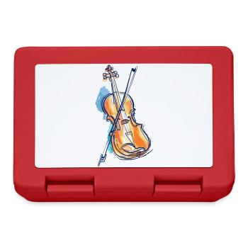 Dessin de violon - Boîte à goûter - rouge - Devant