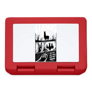Llamas They Spit They Judge Horror - Lunchbox - red - Front