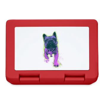 Neon Bulldog Splash - Brotdose - Rot - Vorne