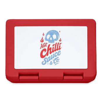 Blue Skull Chili Sauce Design - Lunchbox - red - Front