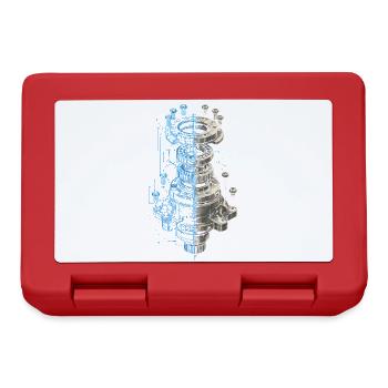 Opérateur de machine de découpe, fraiseuse CNC - Boîte à goûter - rouge - Devant