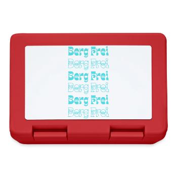 Retro Mountain Free Mountain Typography - Lunchbox - red - Front